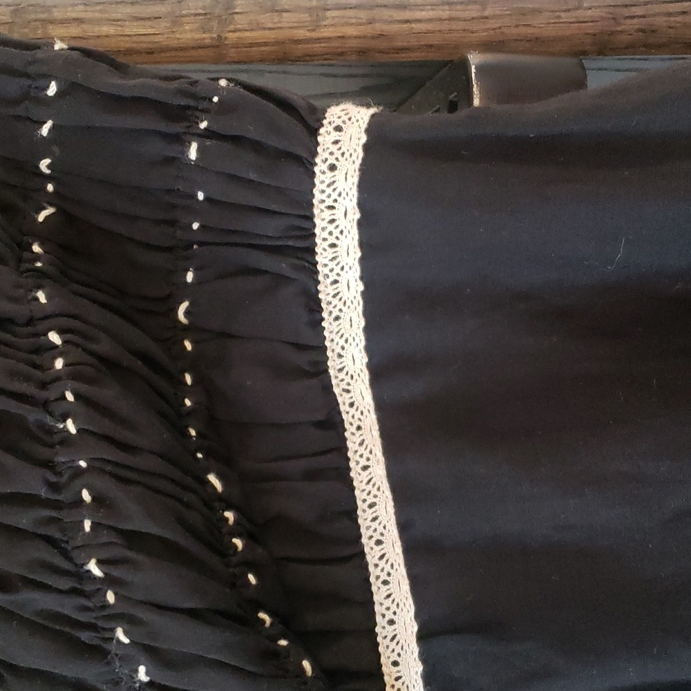 photo - The Limited Strapless Dress Midi Black and Tan Brown - Picture 7 of 17